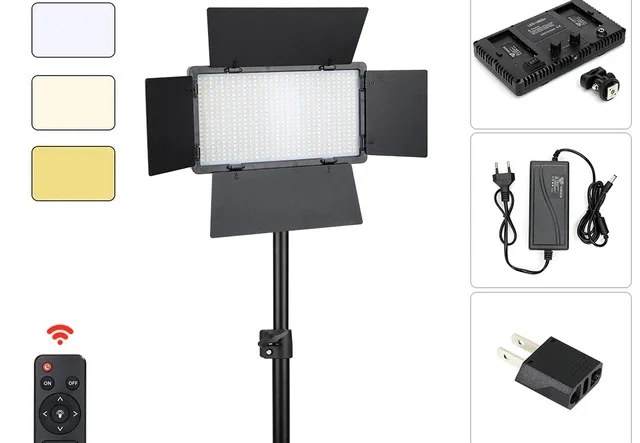 u600 led video light panel bi color 3200 5600k with remote control photography lighting panel for.jpg 640x640