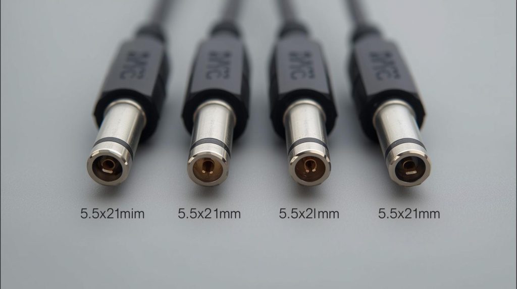 common DC plug sizes and connector types