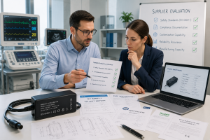 Medical Device Team Evaluating a Power Supply Supplier